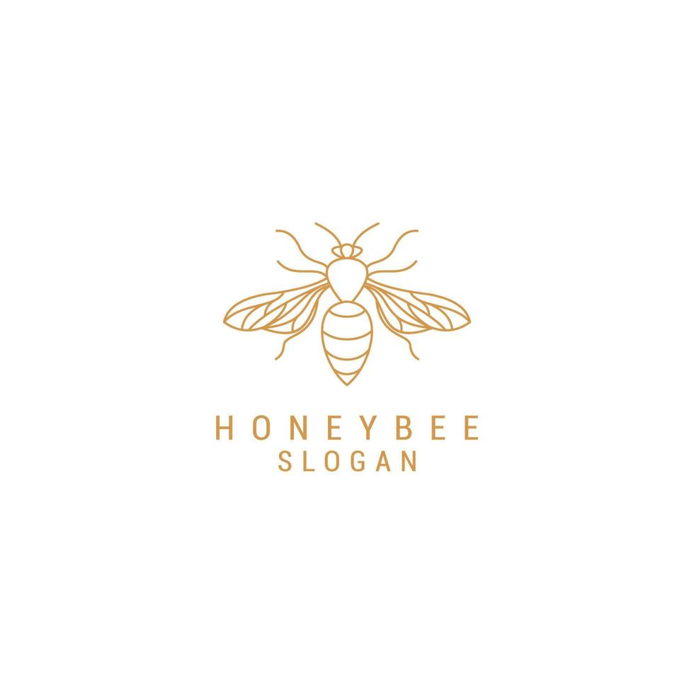 Honey bee logo design icon template vector