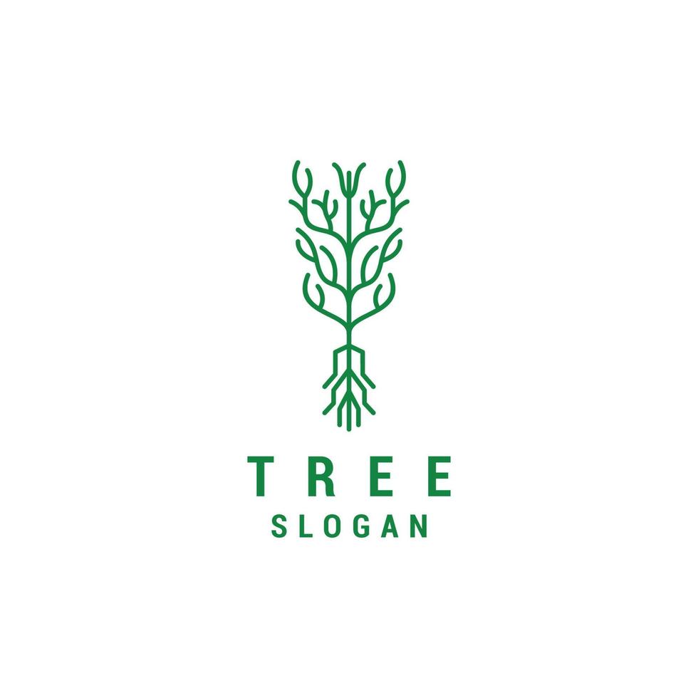 vector de diseño de icono de logotipo de árbol