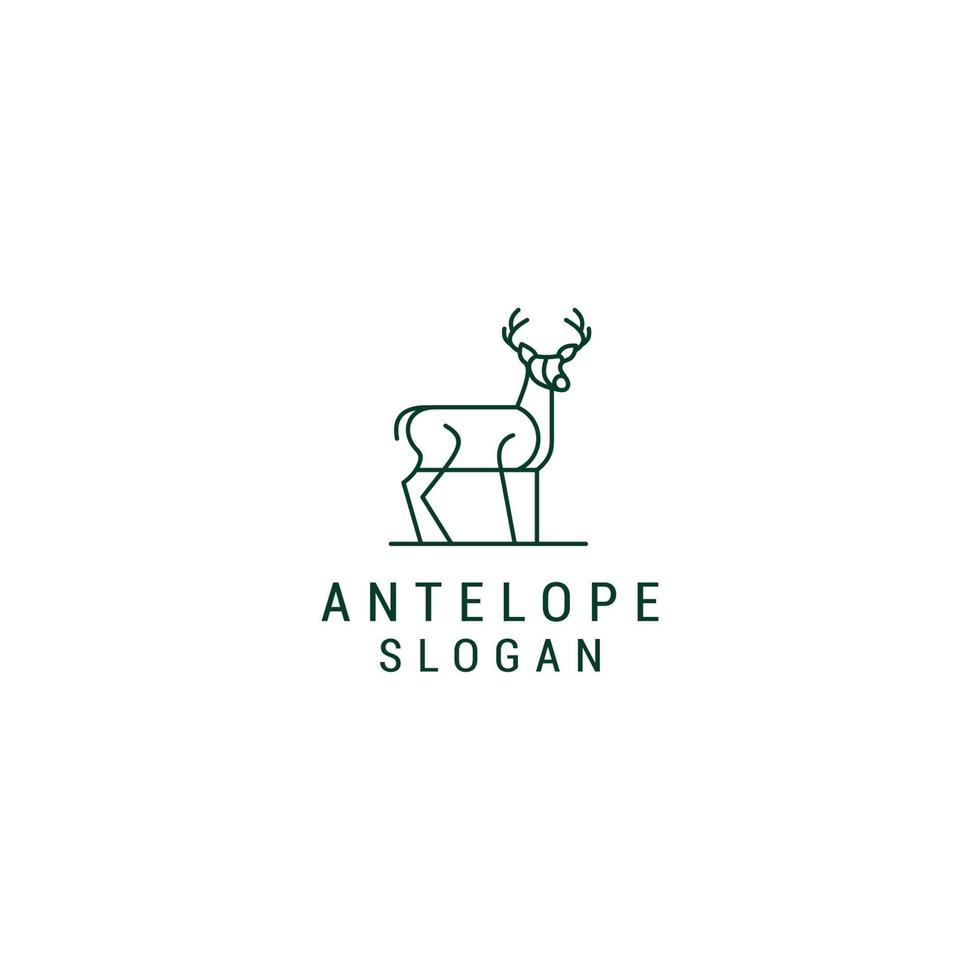 vector de icono de diseño de logotipo de antílope