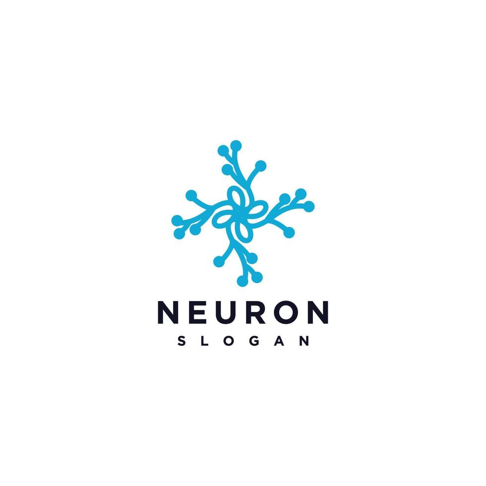 Neuron logo design icon template vector