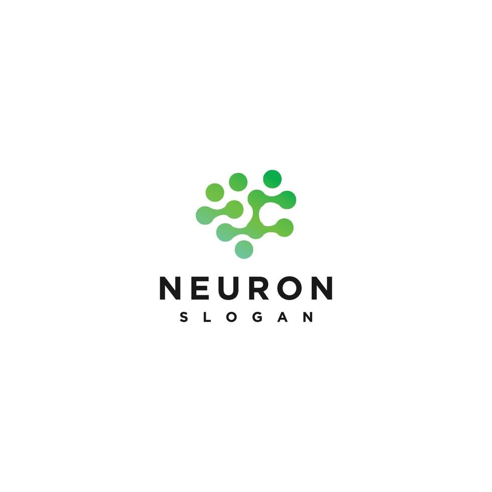 plantilla de icono de diseño de logotipo de neurona vector