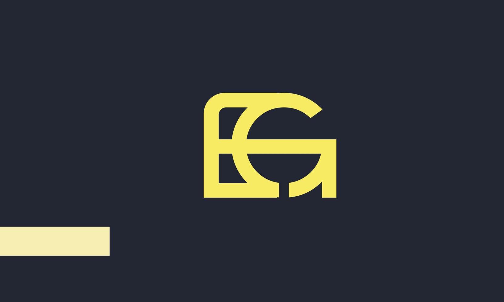 Alphabet letters Initials Monogram logo EG, GE, E and G vector