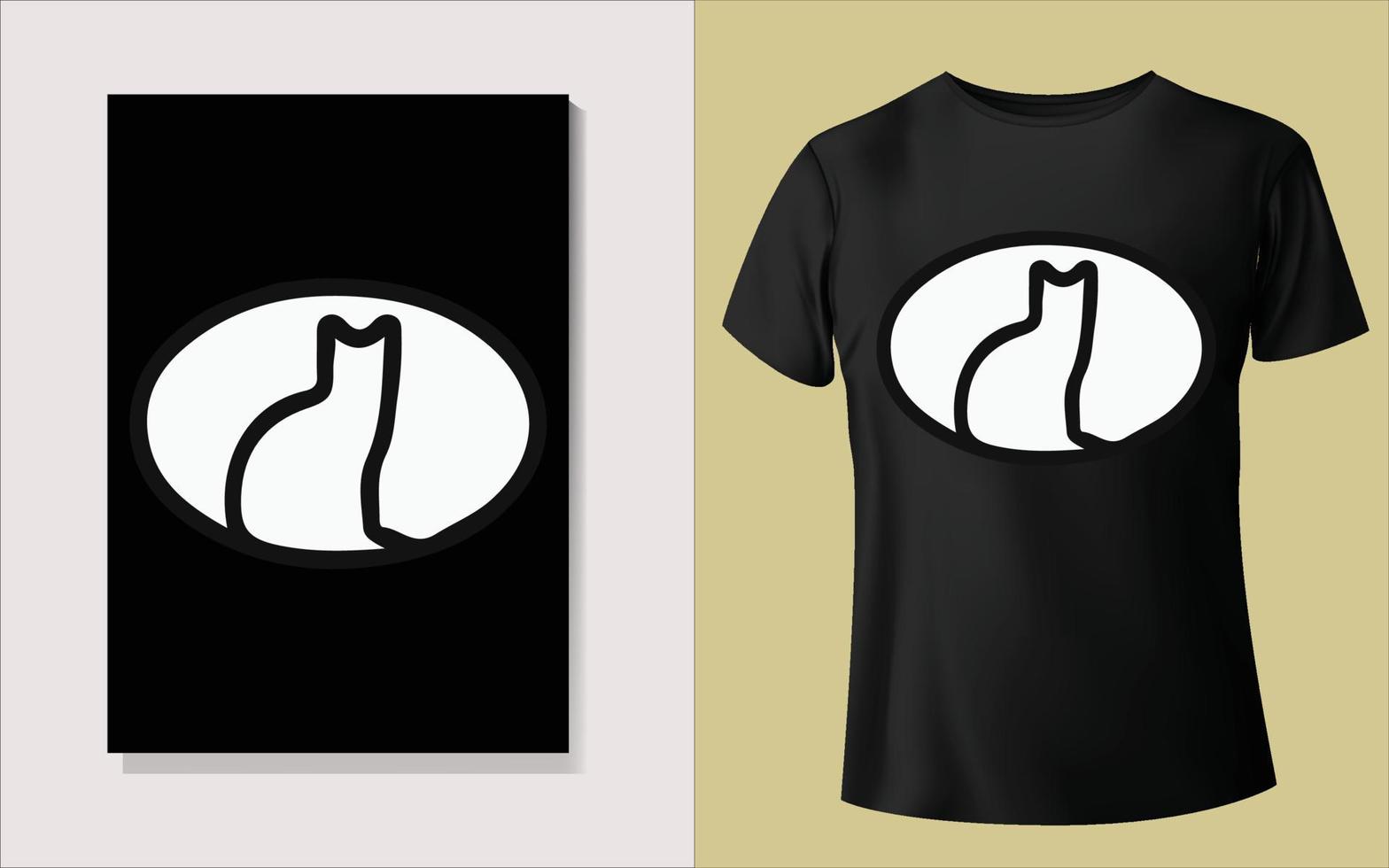 Black tee shirt design vector