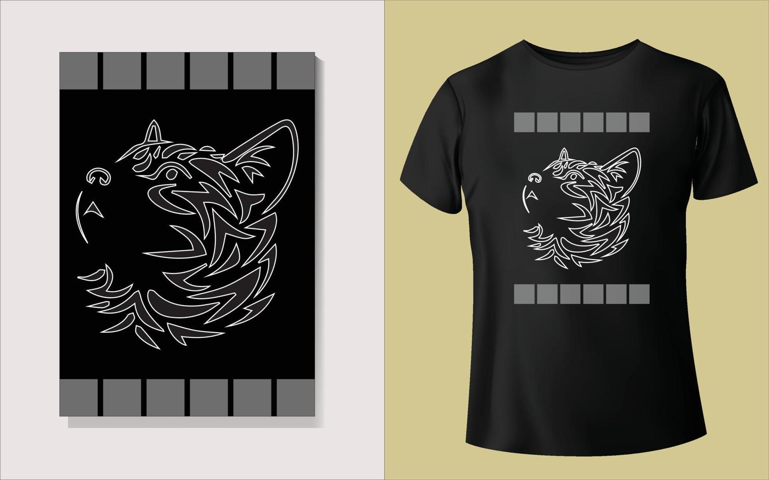 Black tee shirt design vector