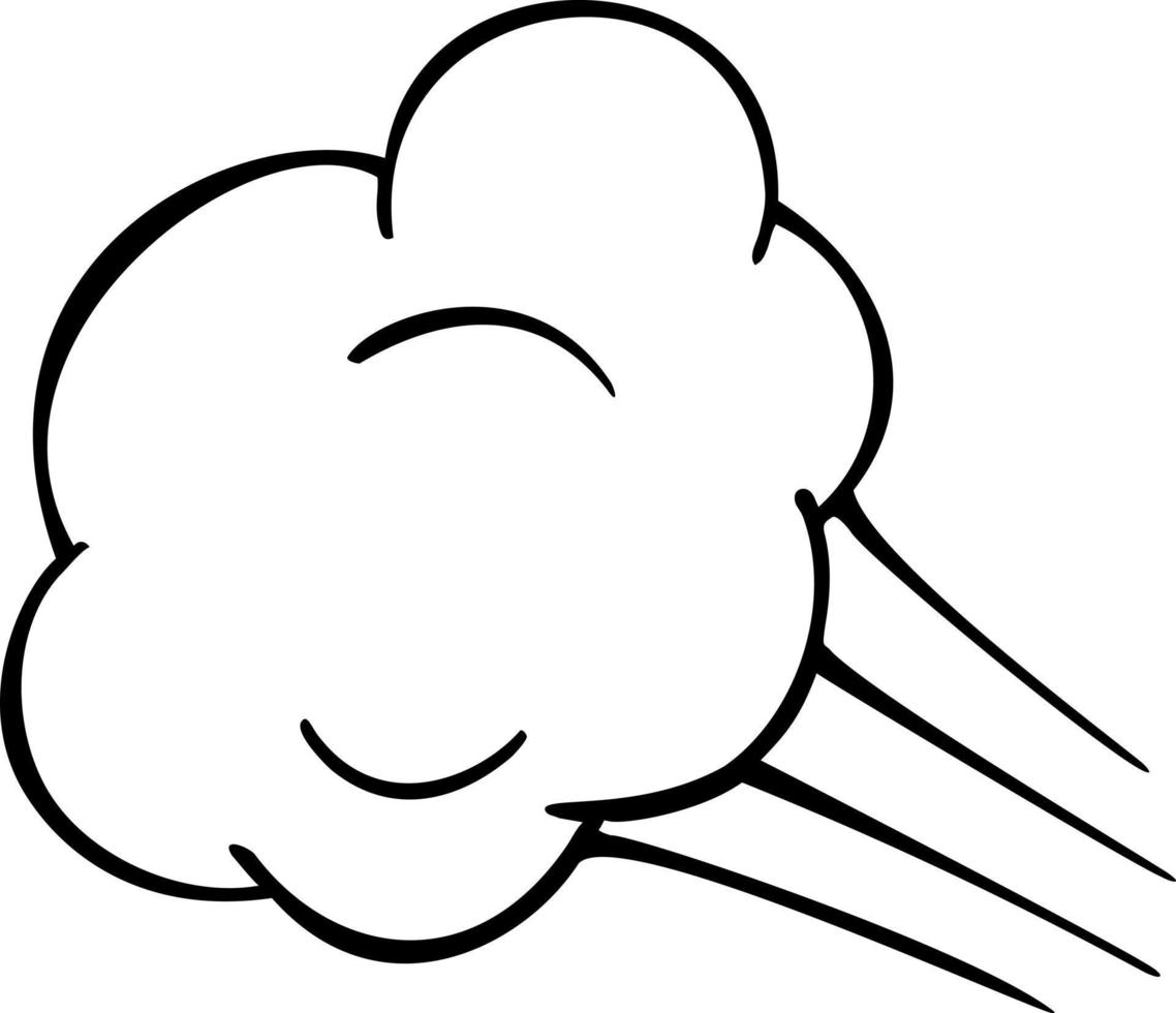 cartoon speech bubble, frames of smoke or steam, comics dialogue cloud. Comic book air wind storm blow explosion isolated icon vector