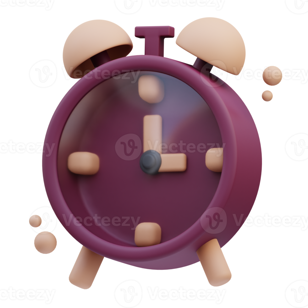 3d Illustration waker clock can be used for web, app, info graphic, etc png