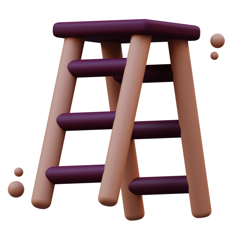 3d Illustration ladder can be used for web, app, info graphic, etc png