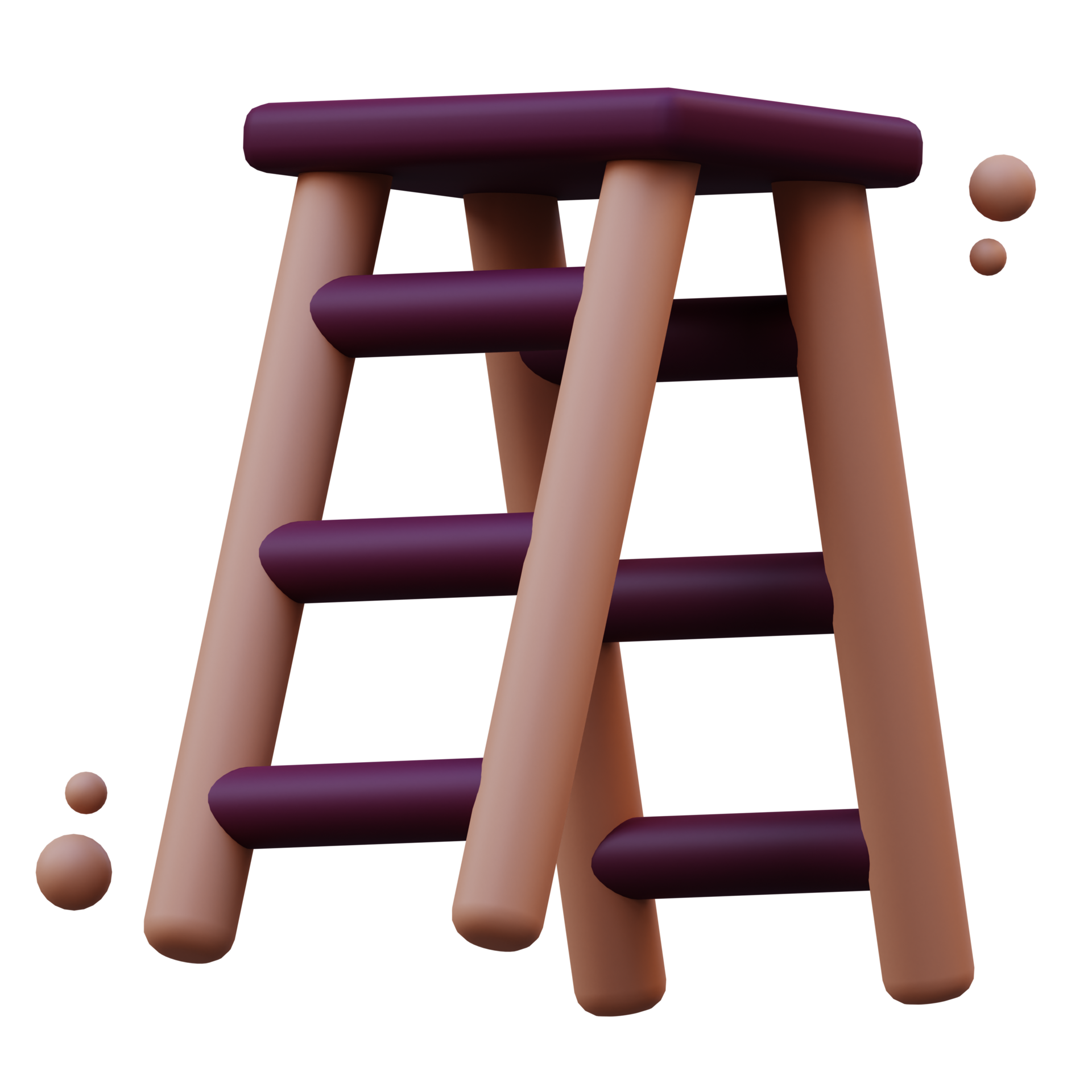 3d Illustration ladder can be used for web, app, info graphic, etc