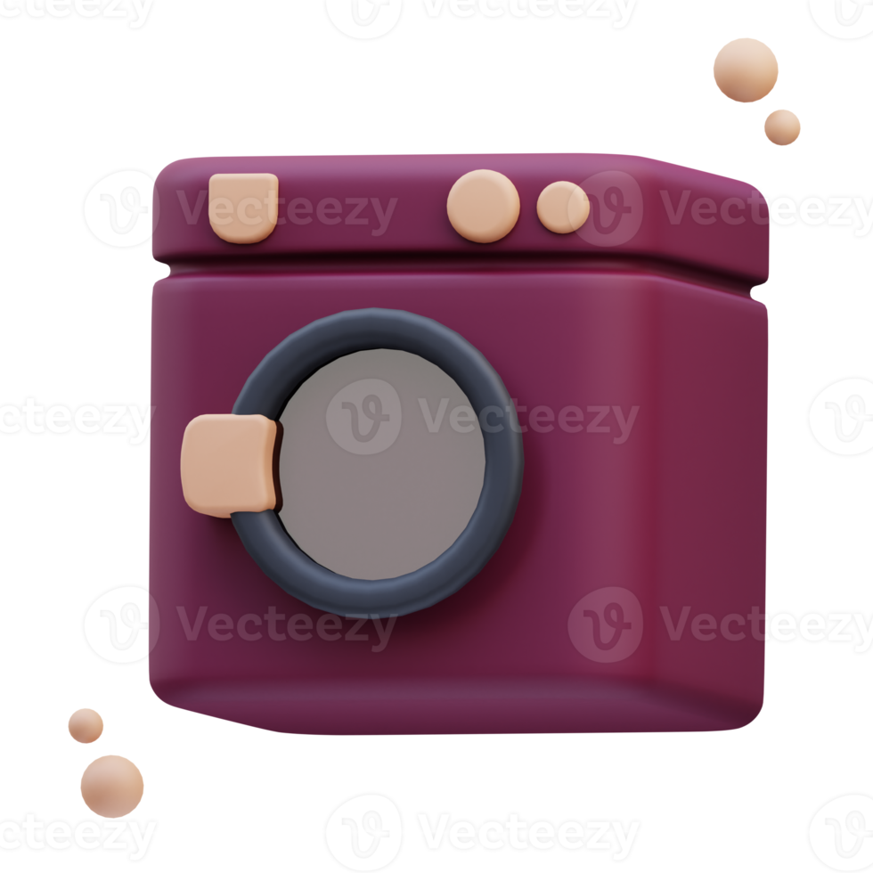 3d Illustration washing machine can be used for web, app, info graphic, etc png