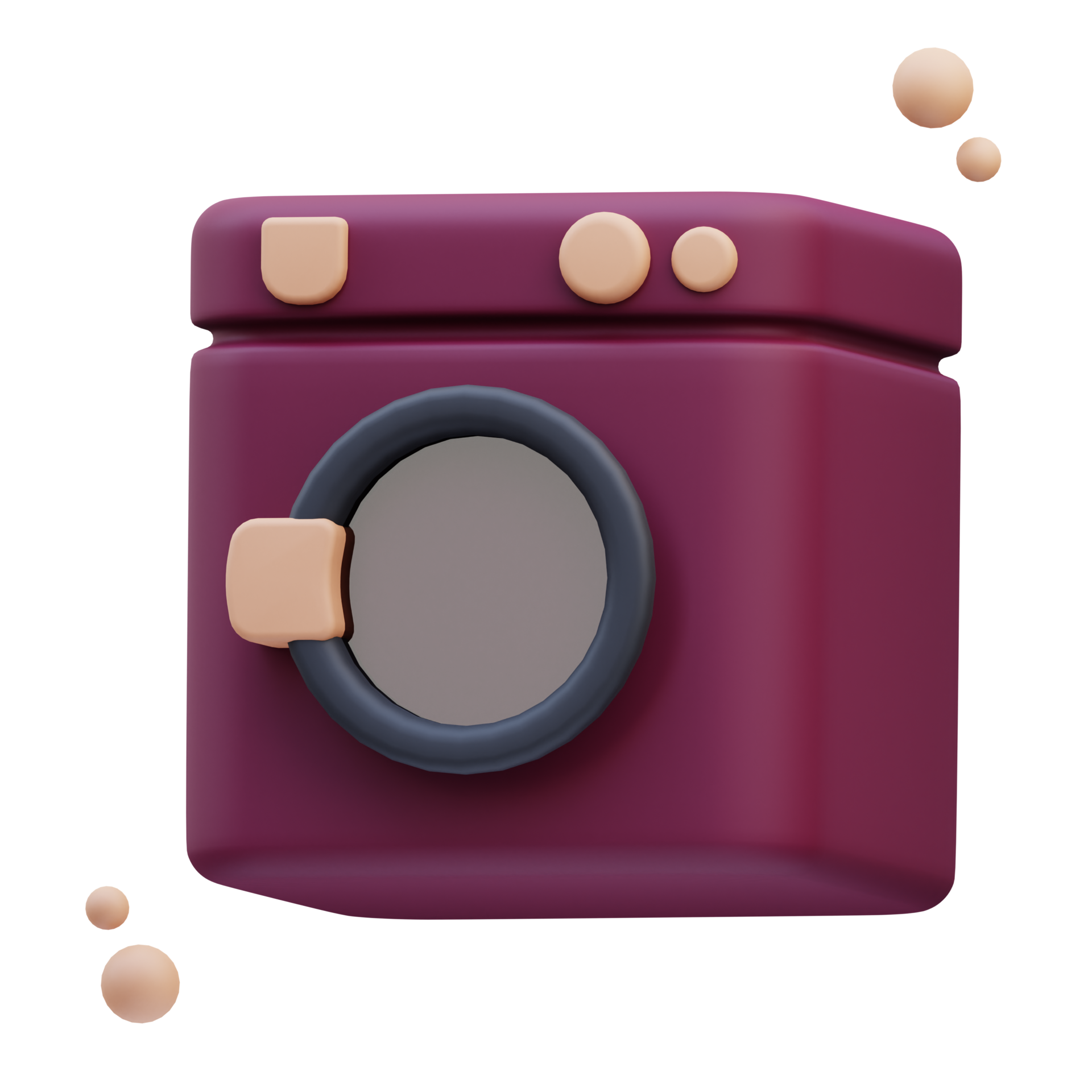 3d Illustration washing machine can be used for web, app, info graphic