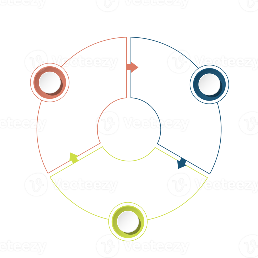 Infographic with 3 steps, process or options. png