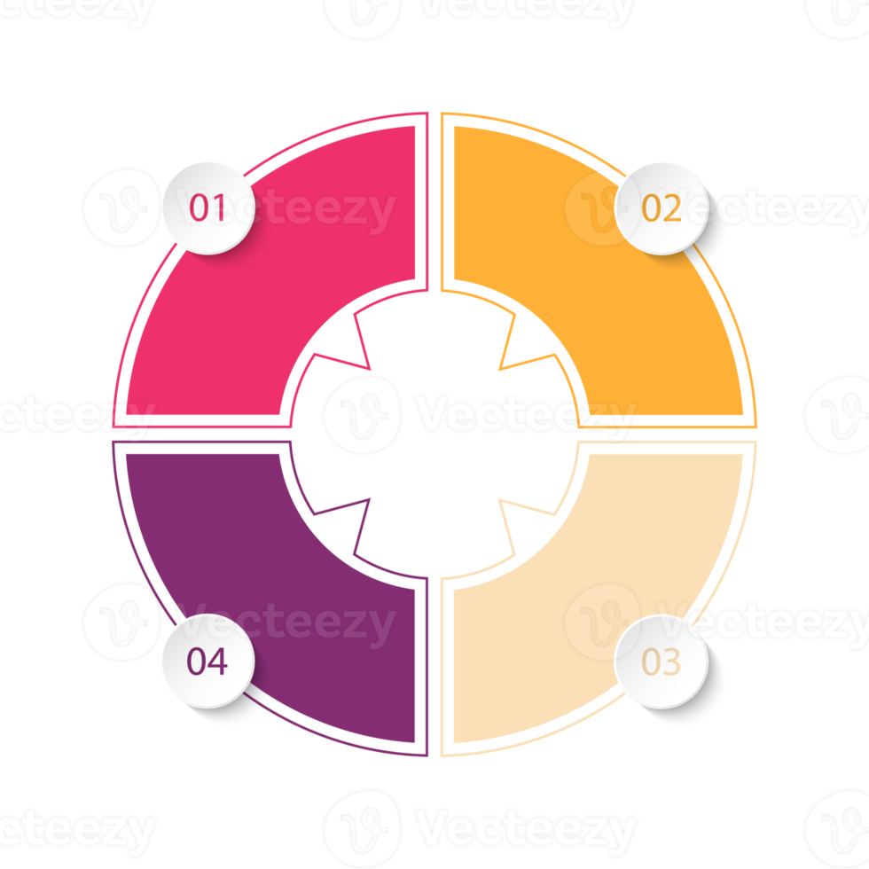 Infographic with 4 steps, process or options. png