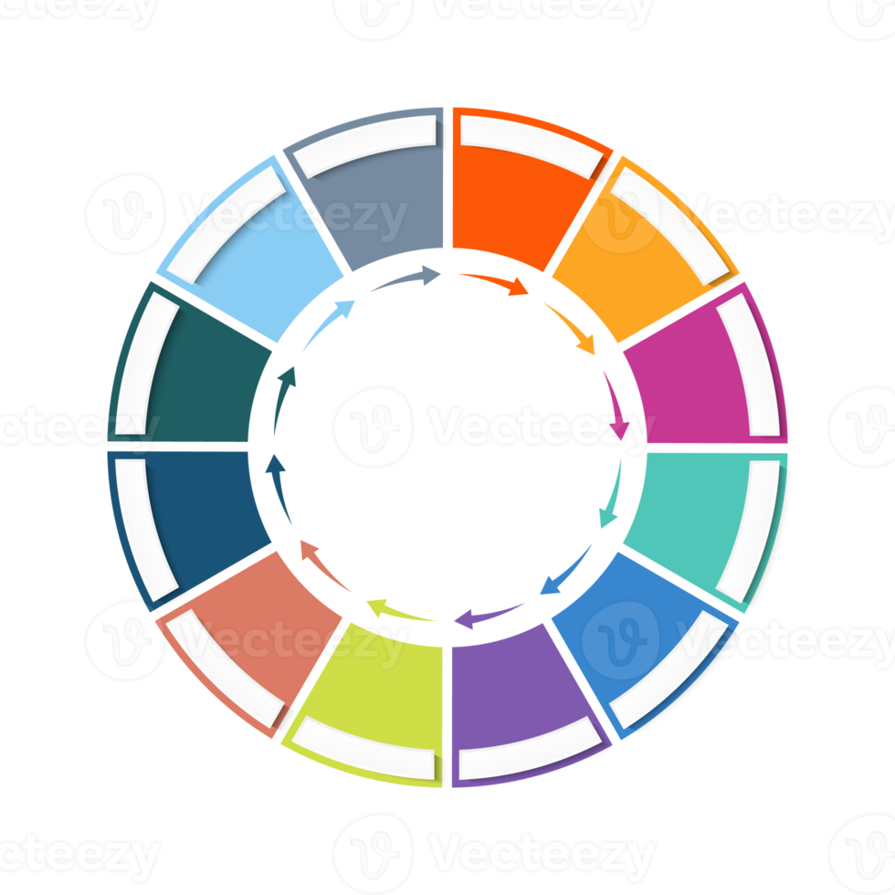 Infographic with 12 steps, process or options. png