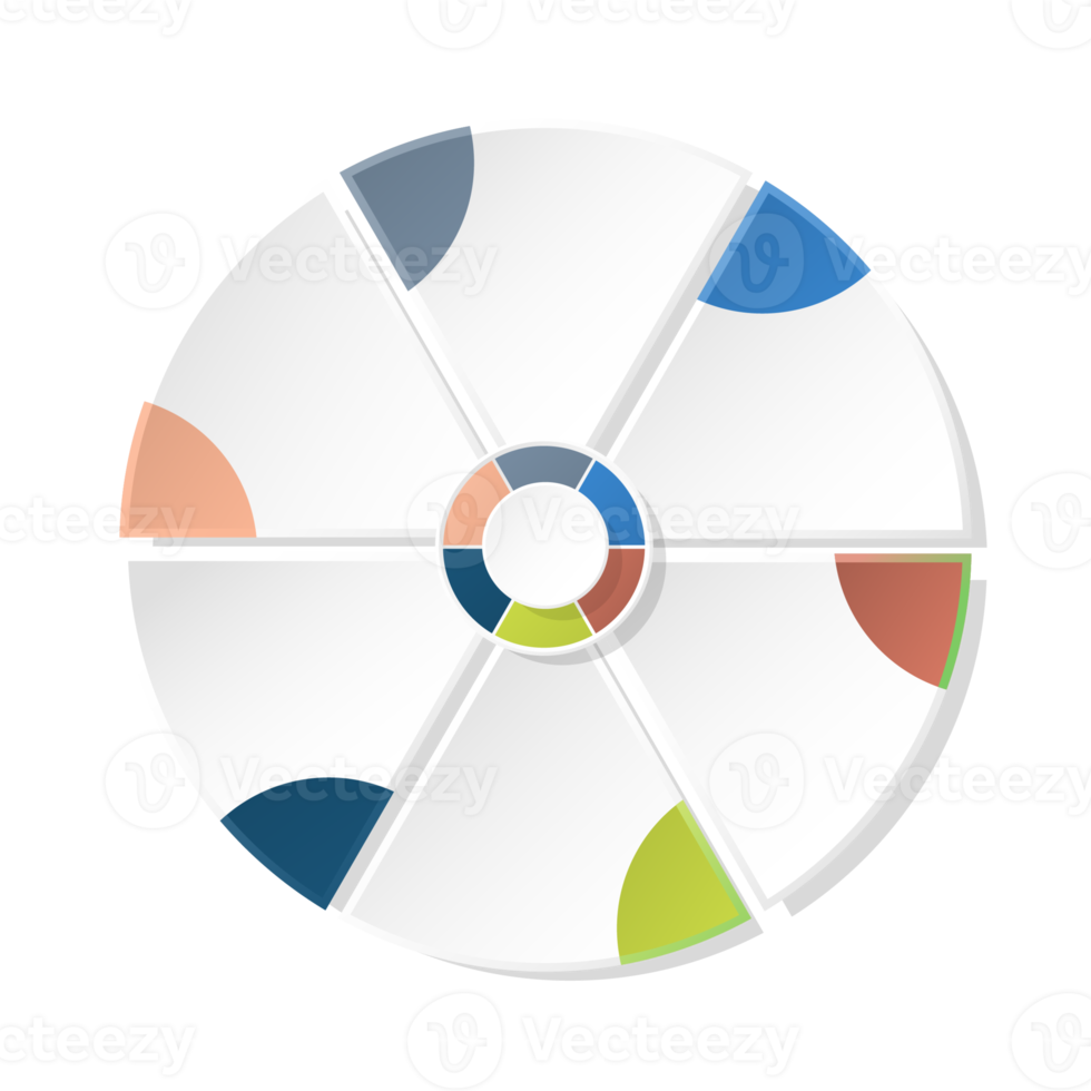 Infographic with 6 steps, process or options. png