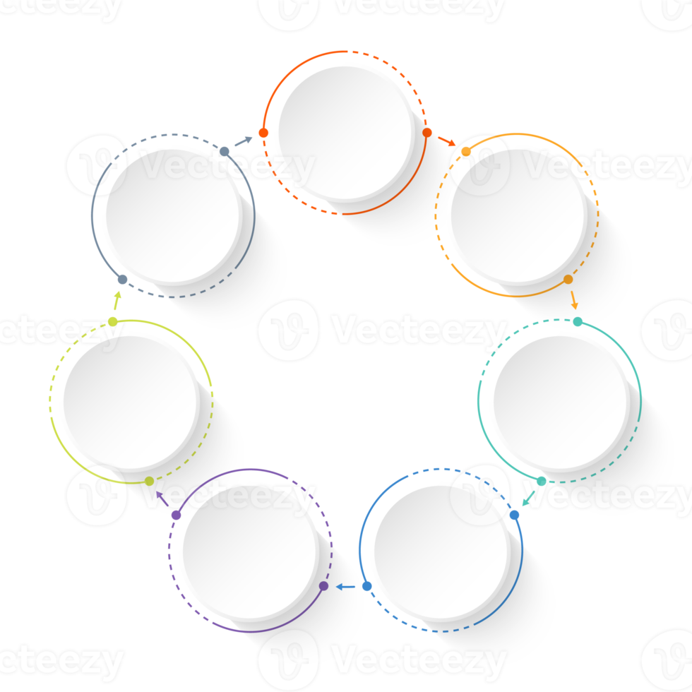 Infographic with 7 steps, process or options. png