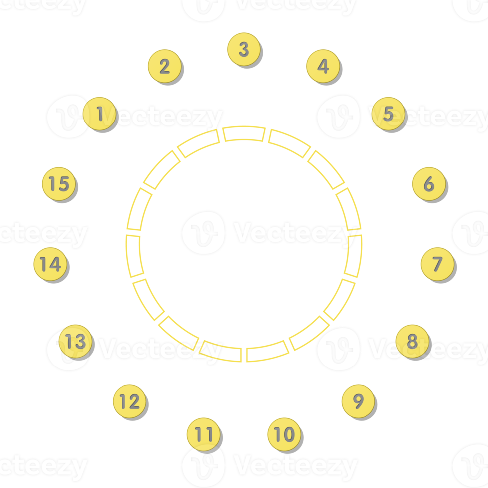 Infographic with 15 steps, process or options. png