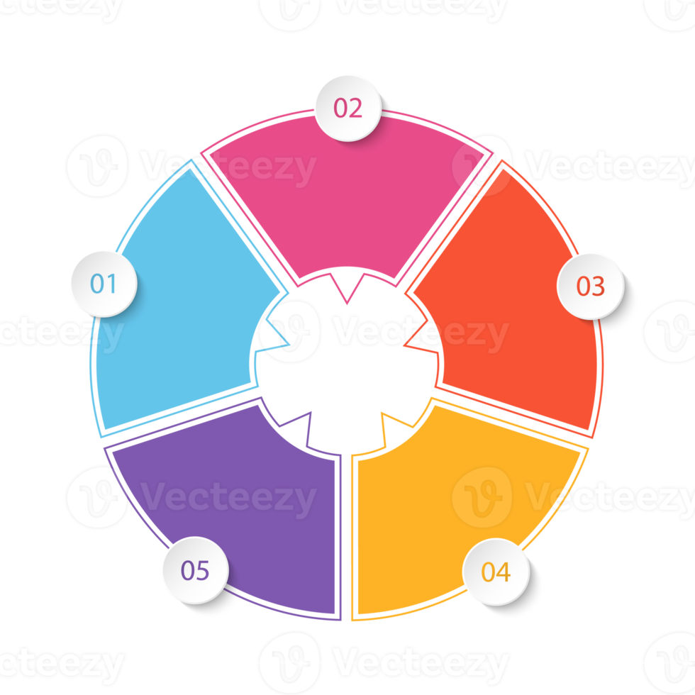 Infographic with 5 steps, process or options. png