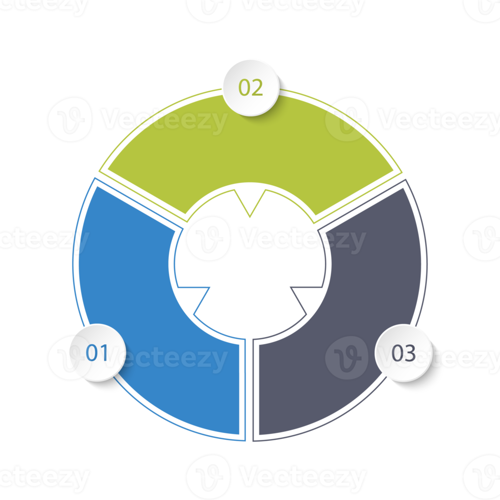 Infographic with 3 steps, process or options. png