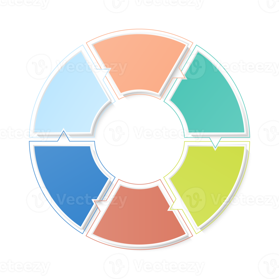 Infographic with 6 steps, process or options. png