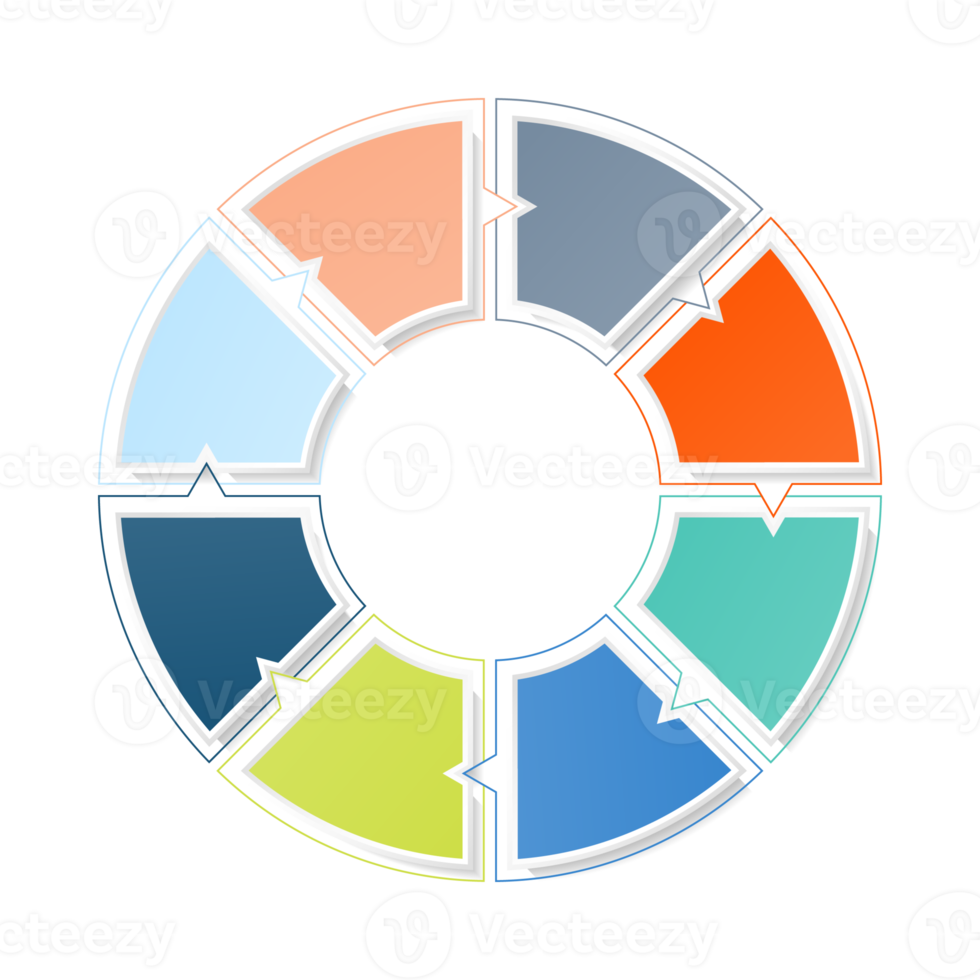 Infographic with 8 steps, process or options. png