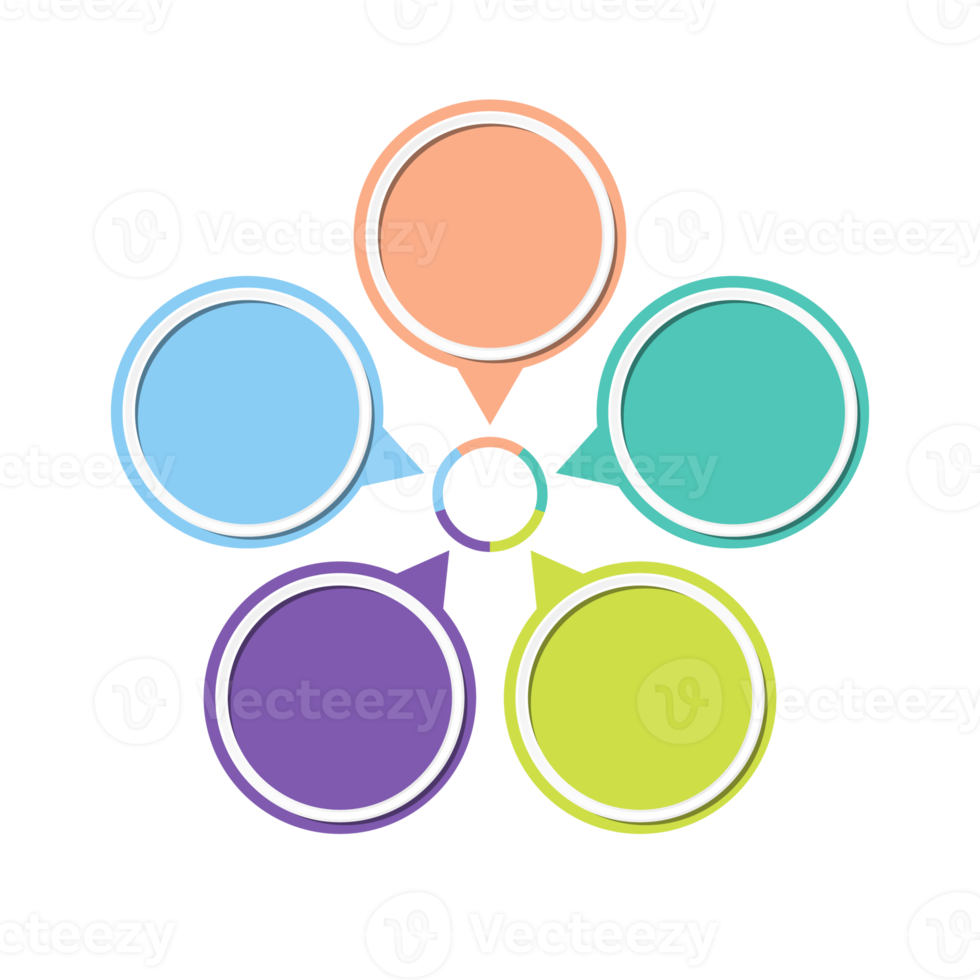 Infographic with 5 steps, process or options. png