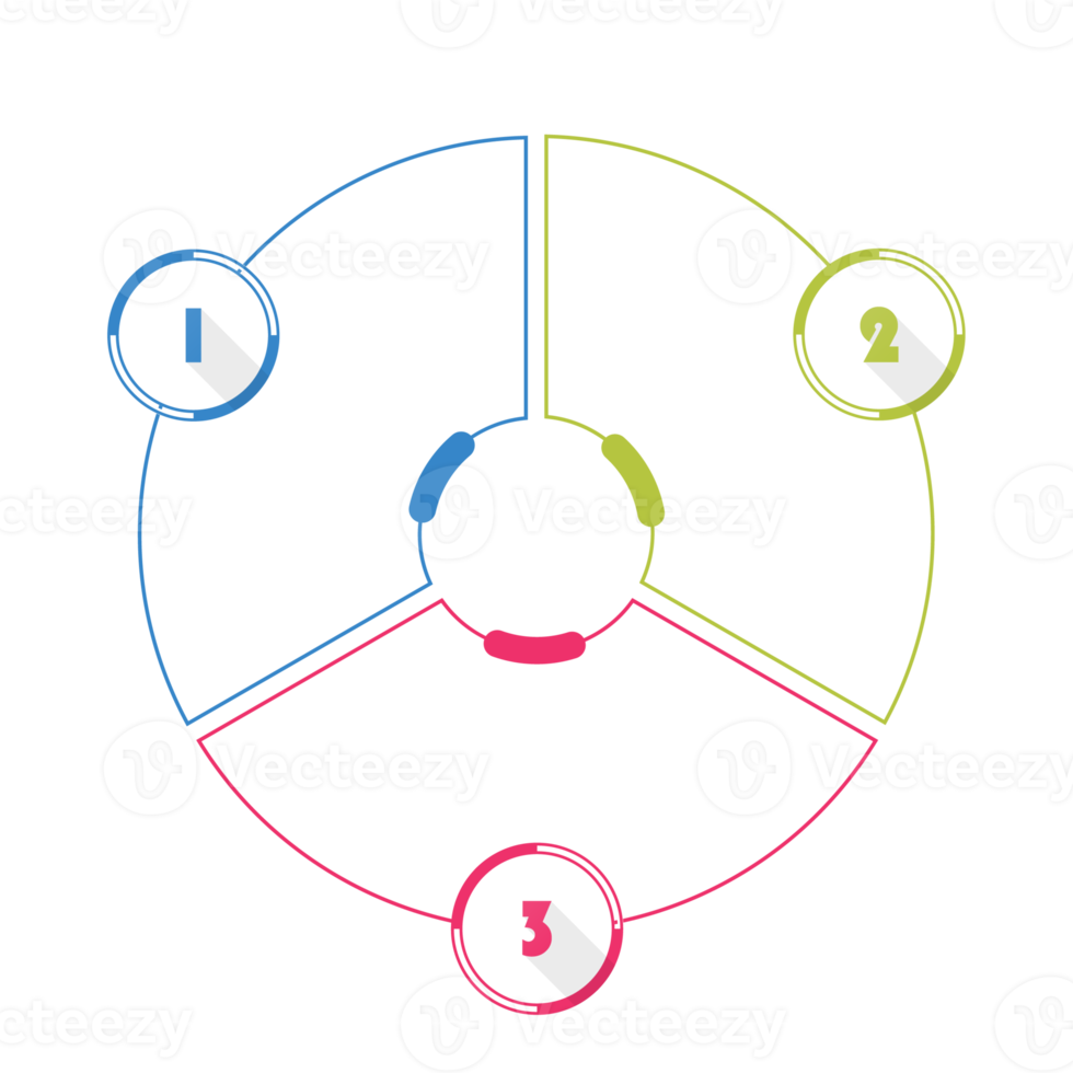 Infographic with 3 steps, process or options. png