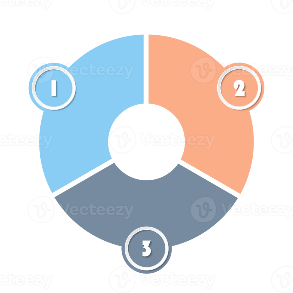 Infographic with 3 steps, process or options. png