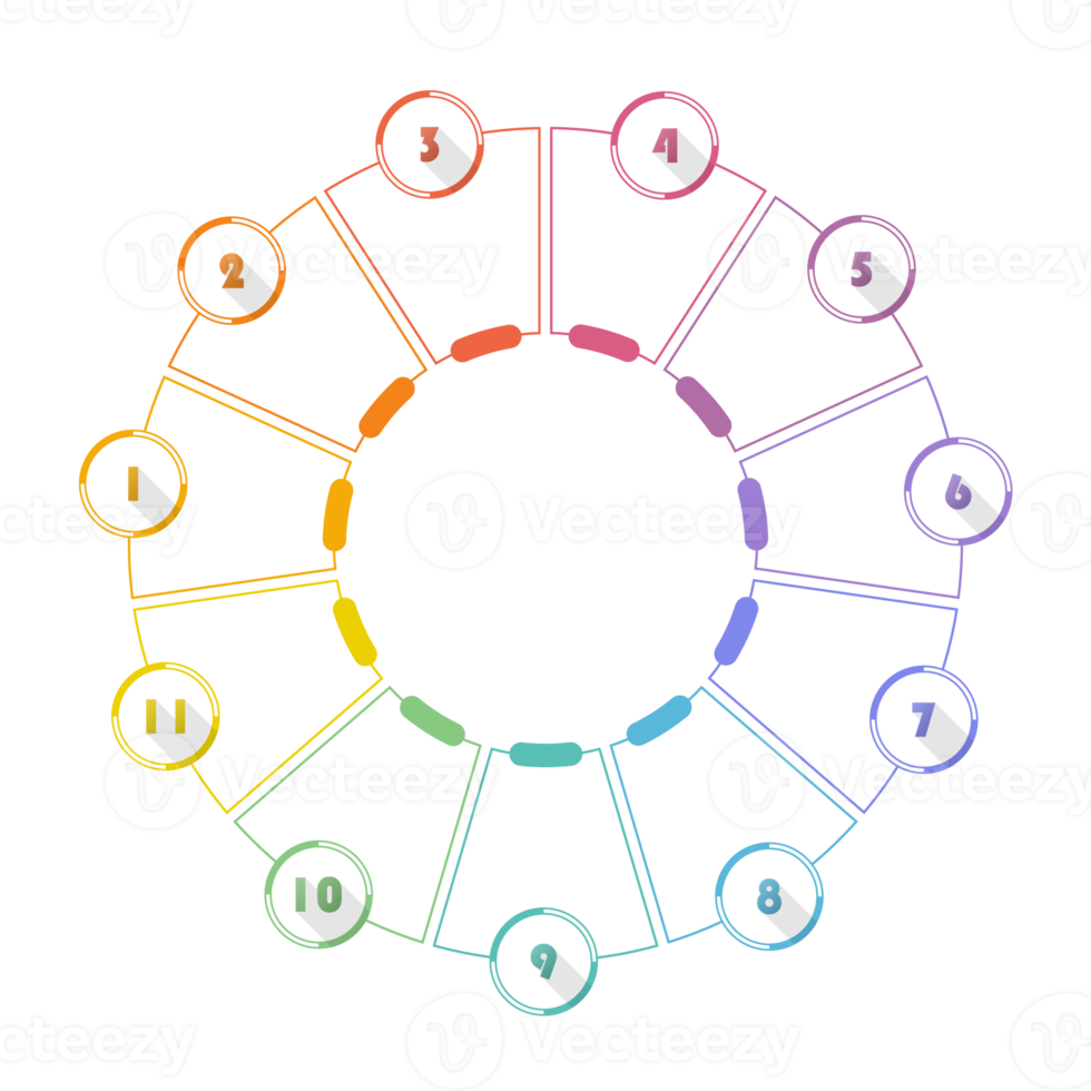 Infographic with 11 steps, process or options. png