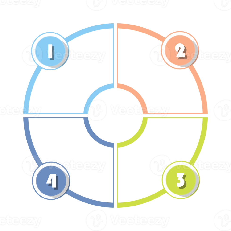 Infographic with 4 steps, process or options. png