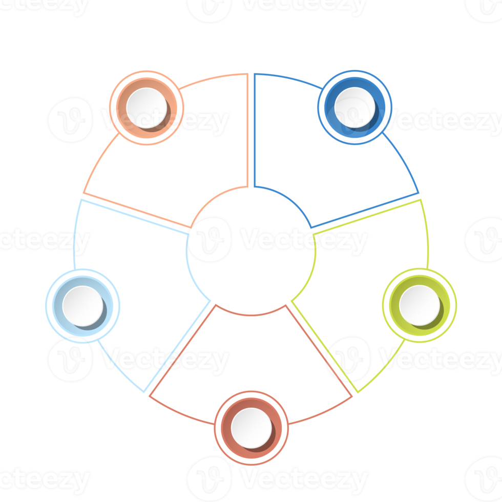 Infographic with 5 steps, process or options. png