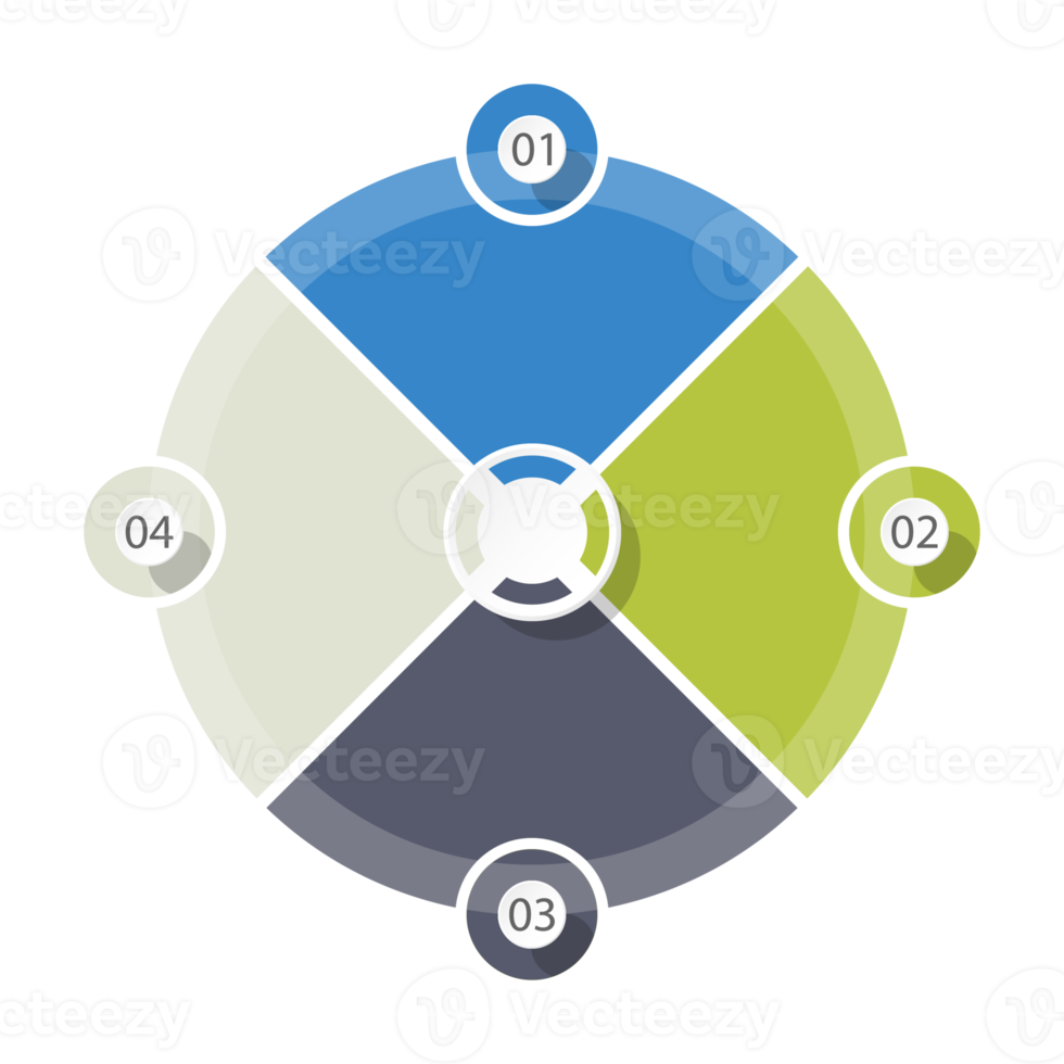 Infografik mit 4 Schritten, Prozess oder Optionen. png