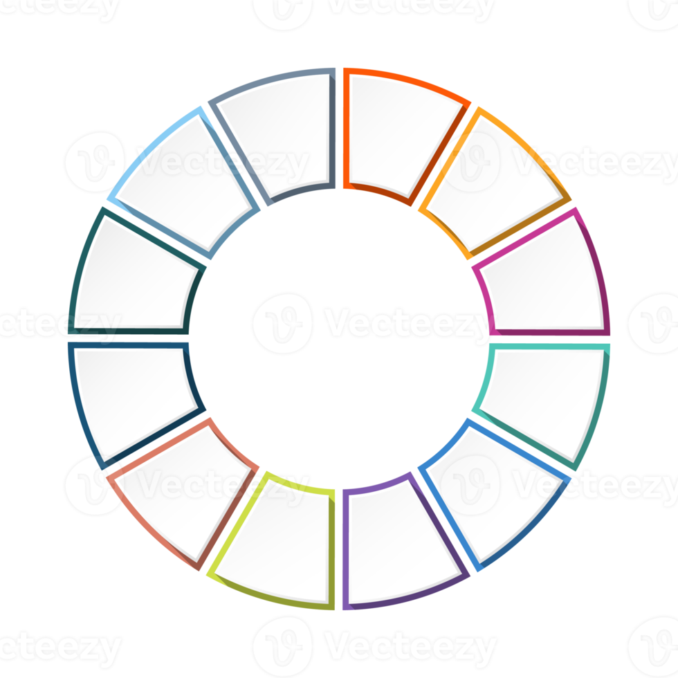 Infographic with 12 steps, process or options. png