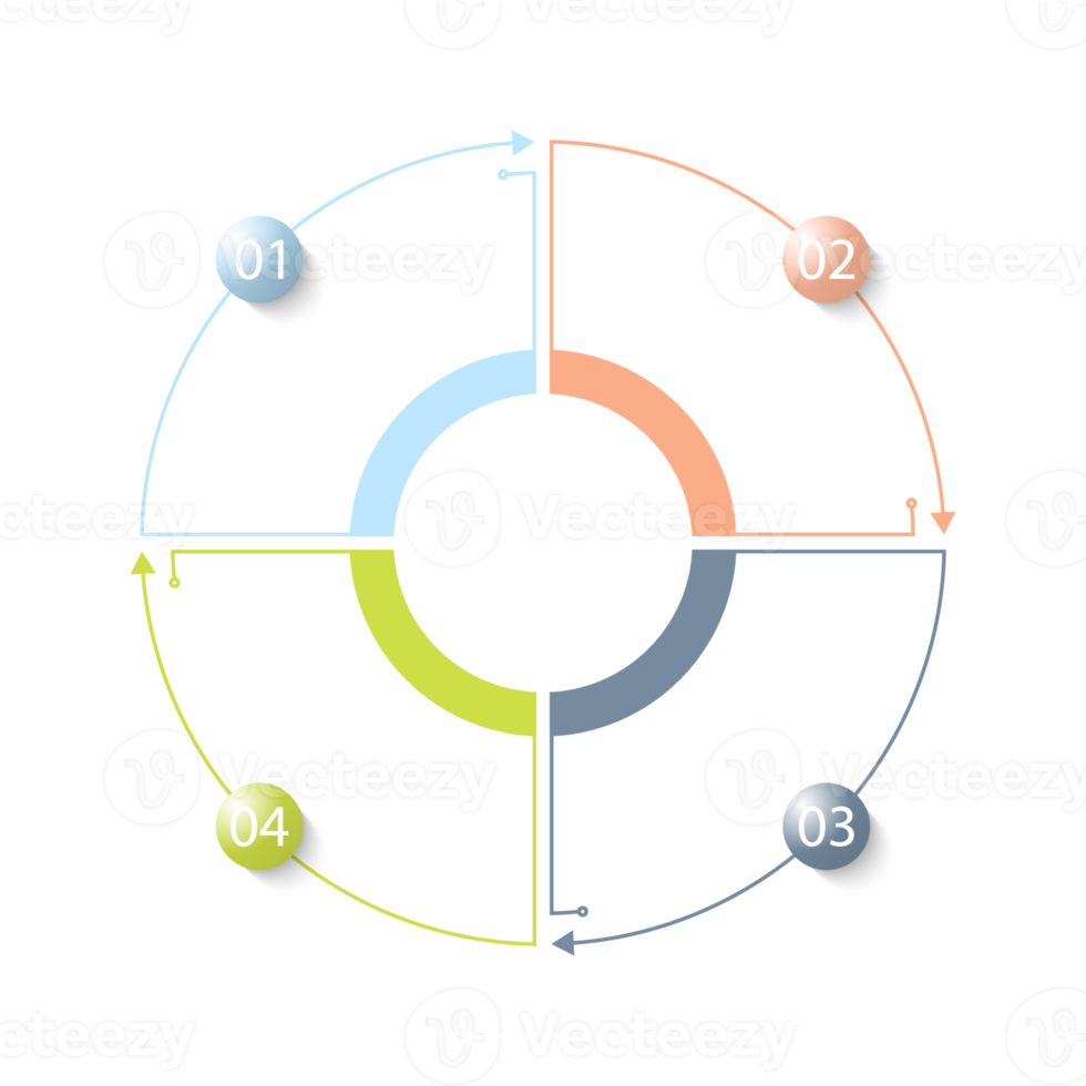 Infographic with 4 steps, process or options. png