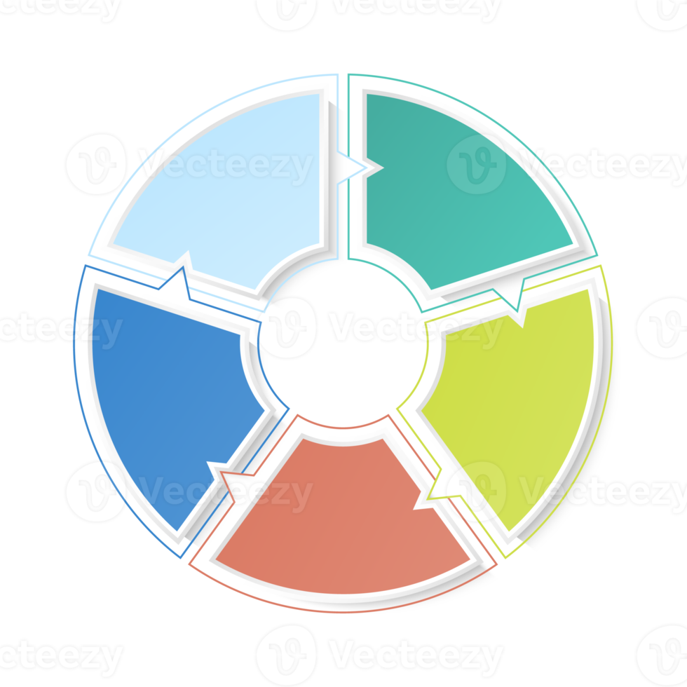 Infografica con 5 passi, processi o opzioni. png