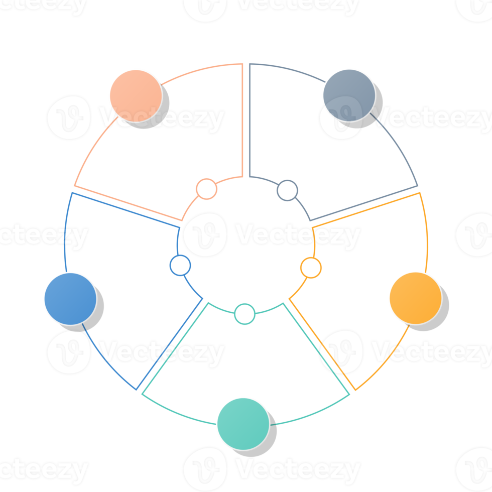 Infographic with 5 steps, process or options. png