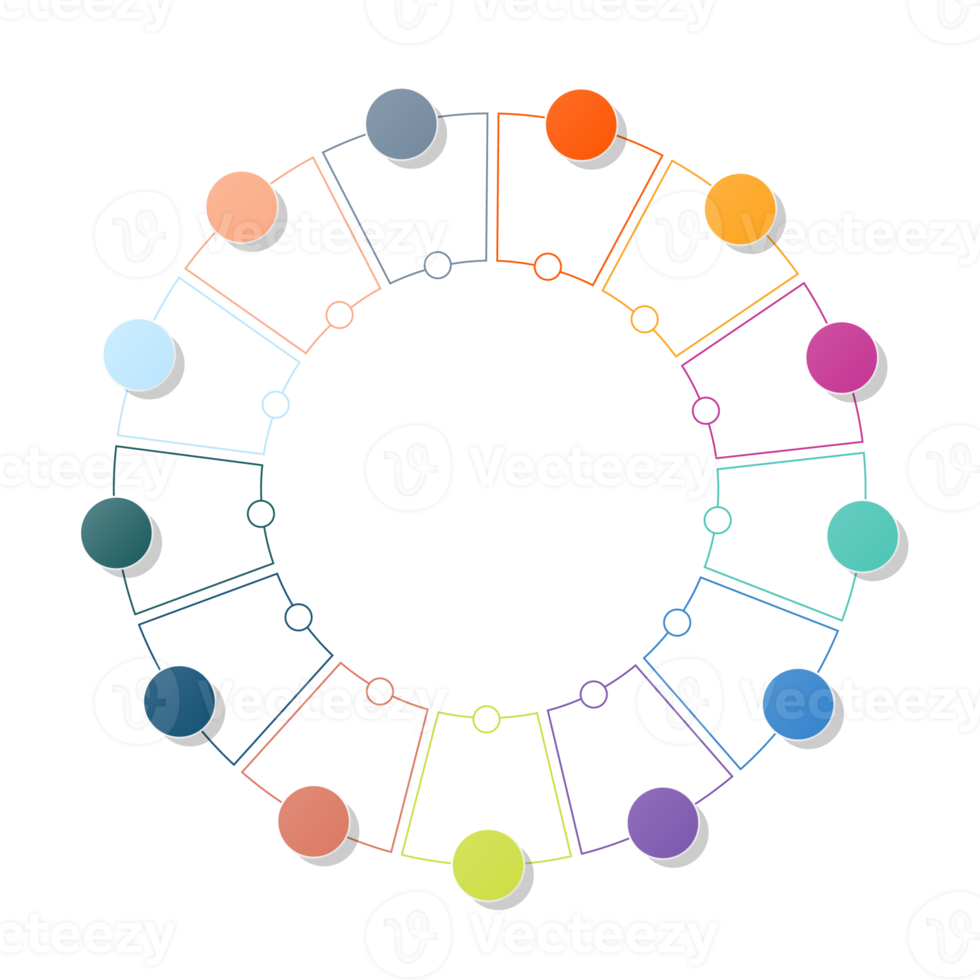 Infographic with 13 steps, process or options. png