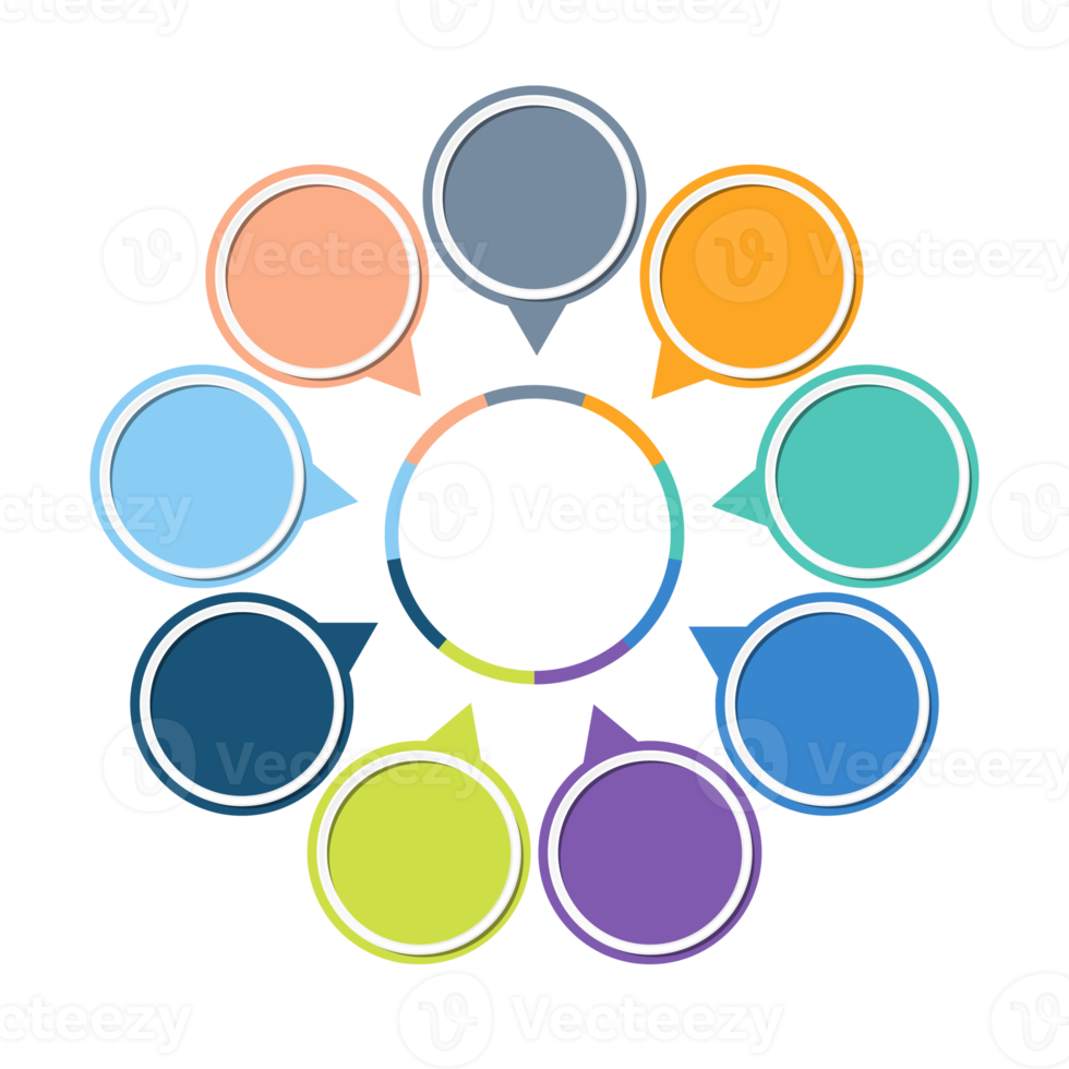 Infographic with 9 steps, process or options. png