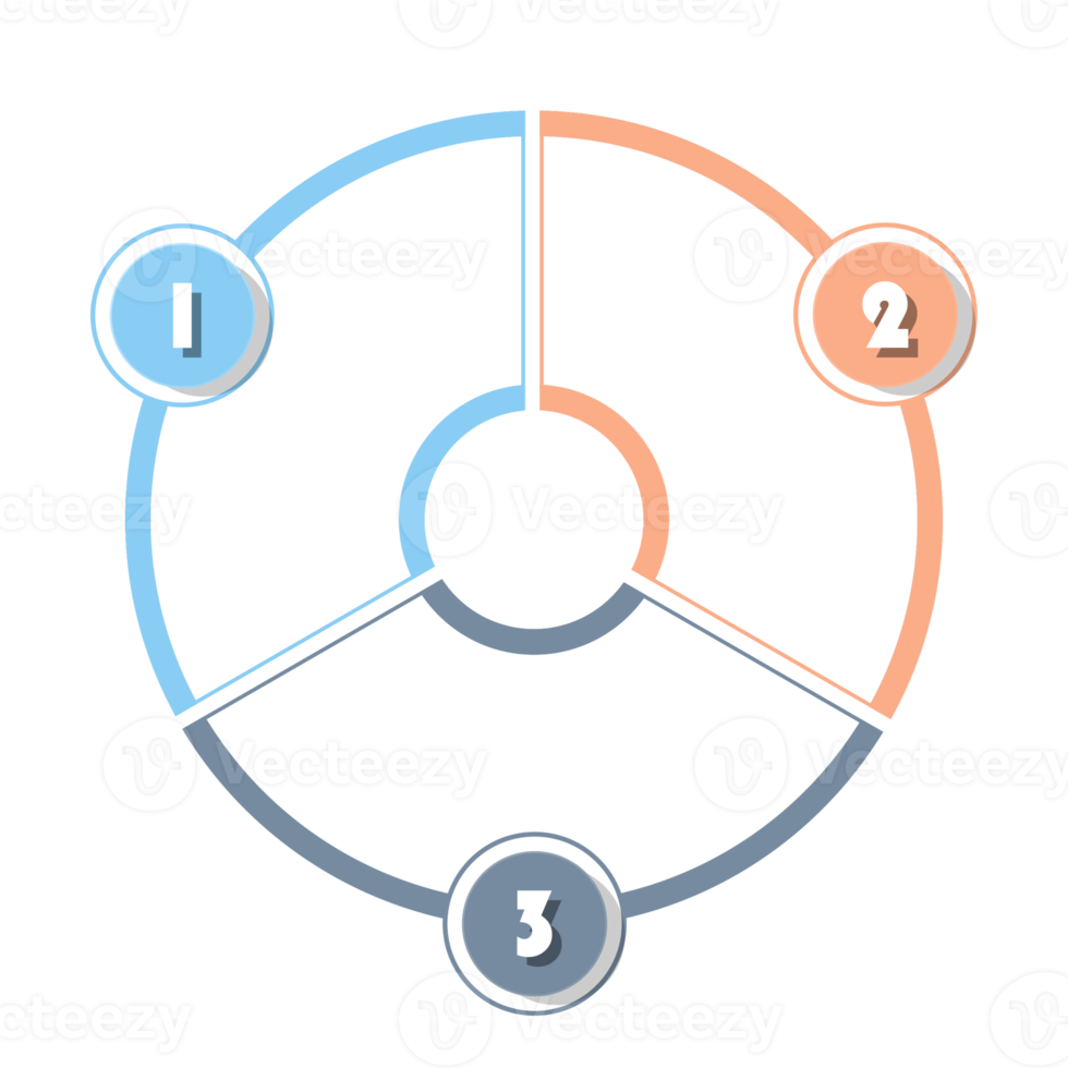 Infografica con 3 passi, processi o opzioni. png