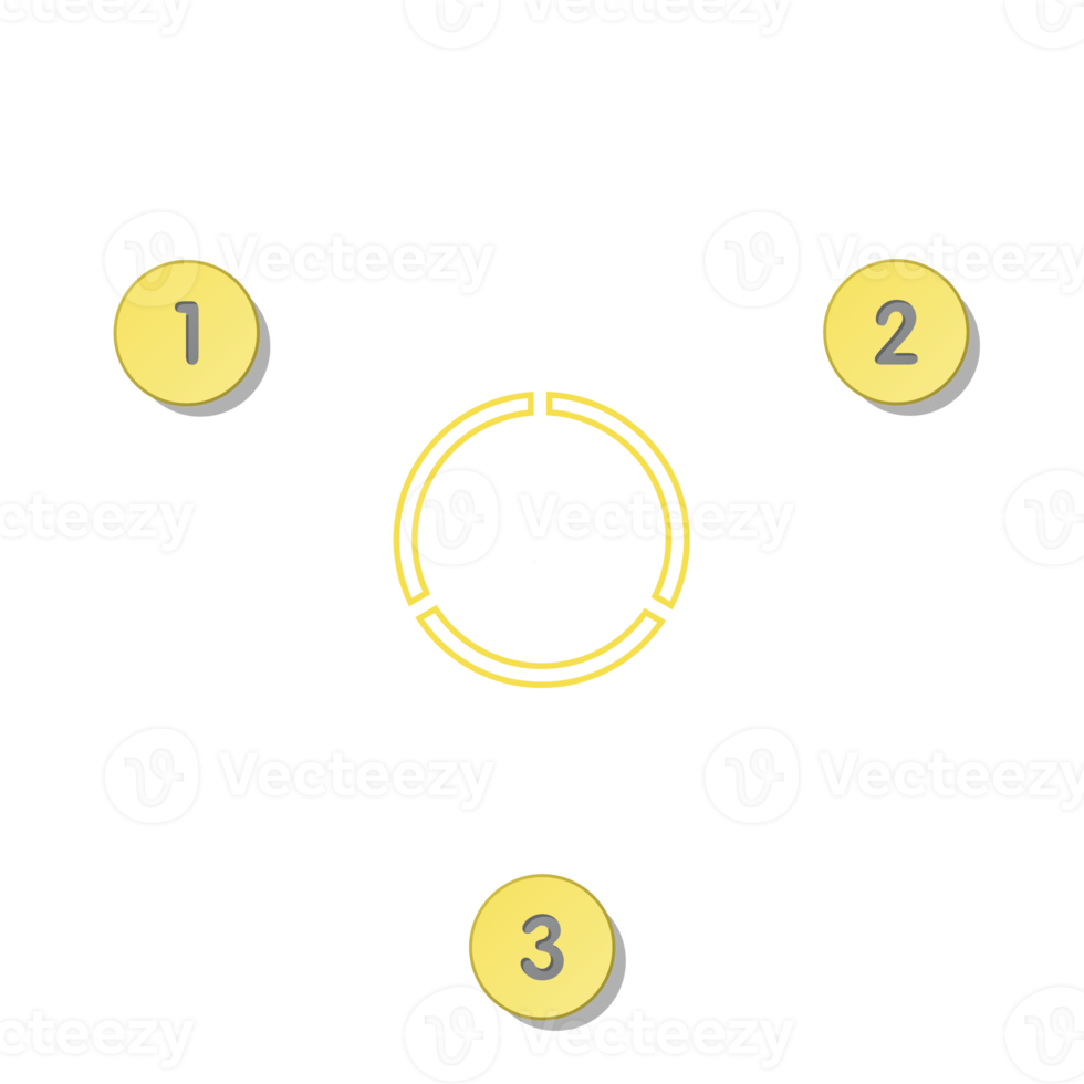 Infographic with 3 steps, process or options. png