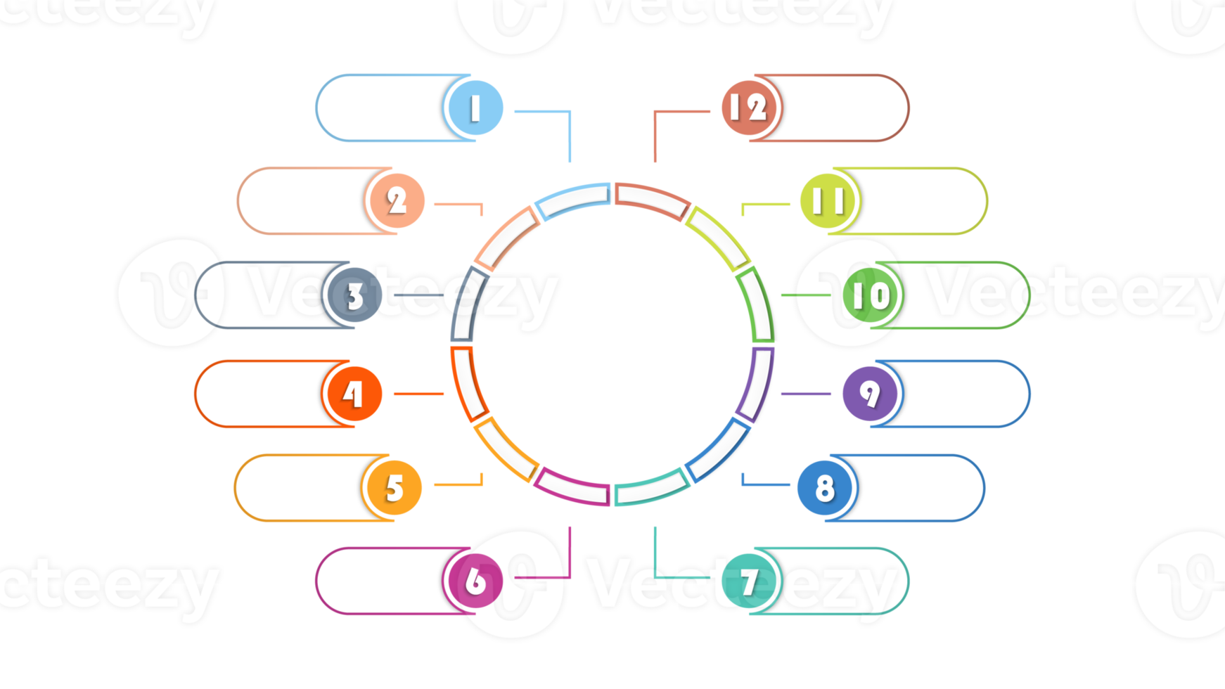 Infographic with 12 steps, process or options. png