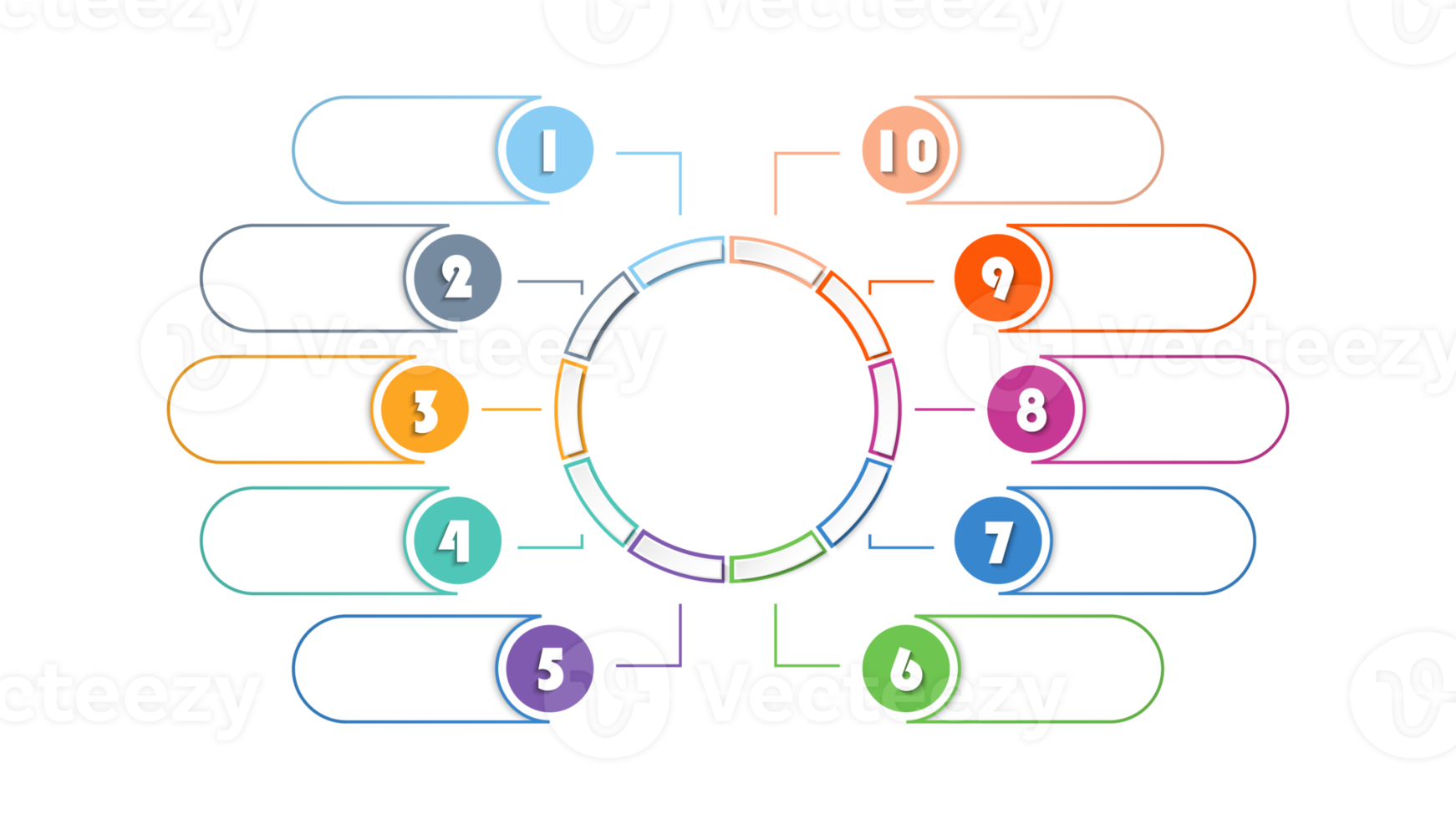 Infographic with 10 steps, process or options. png