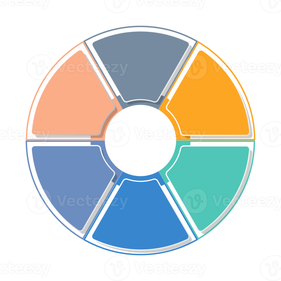 Infographic with 6 steps, process or options. png