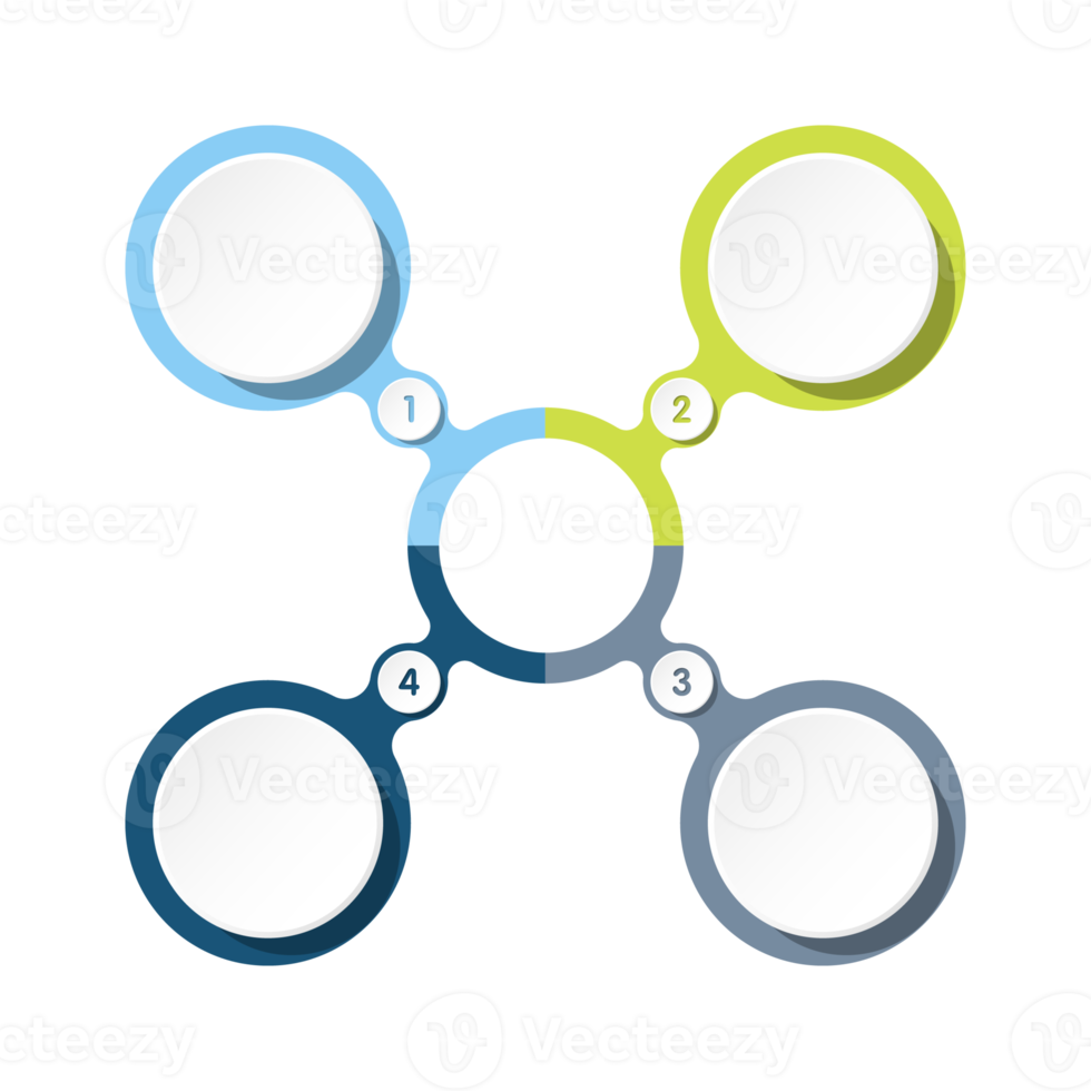 Infographic with 4 steps, process or options. png