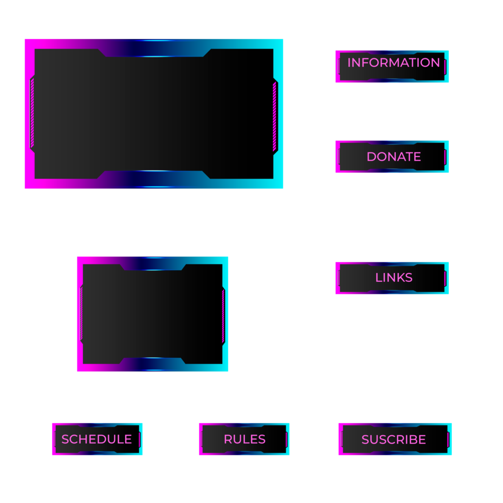 Overlay-Gamer und Streamer png