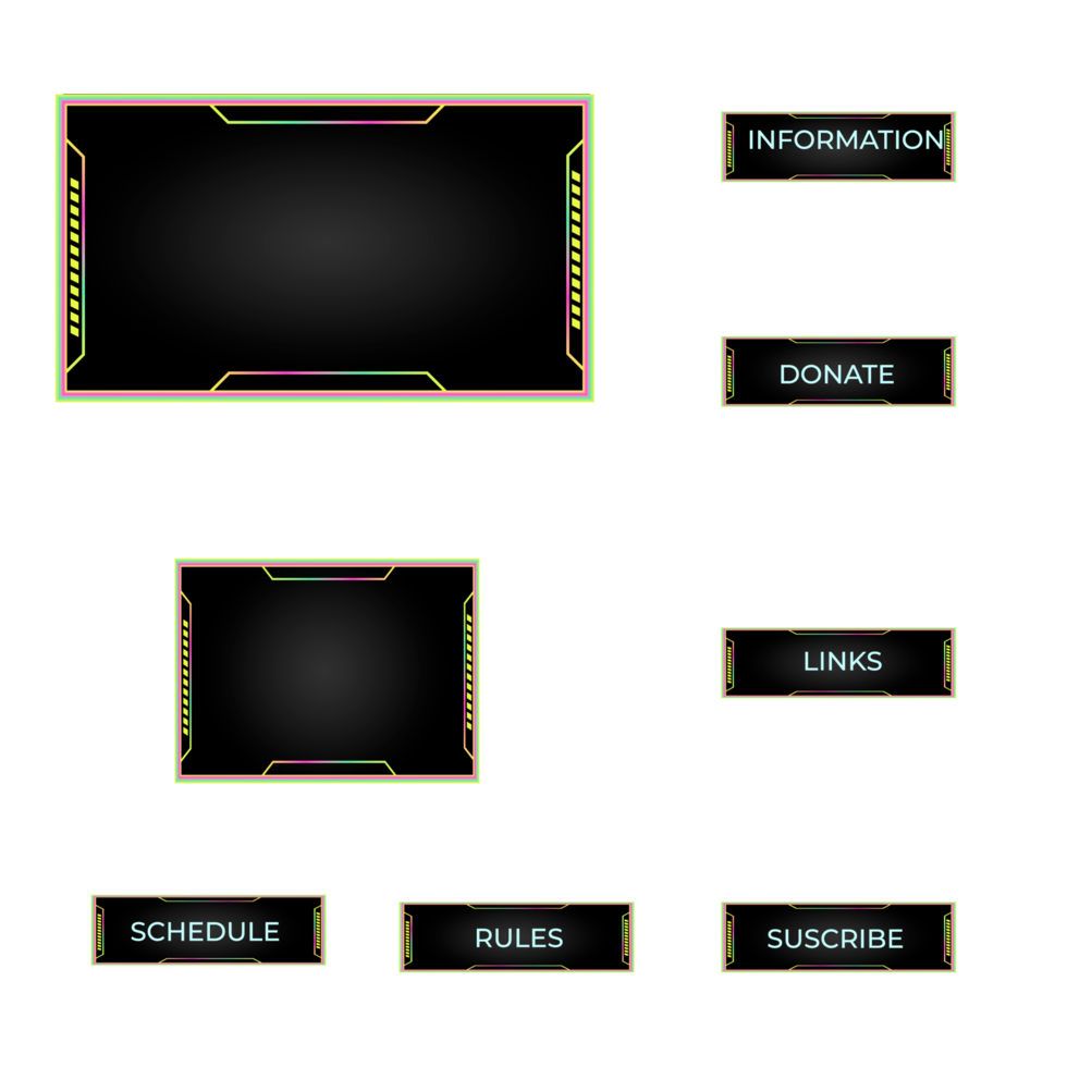 overlay gamer and streamer png