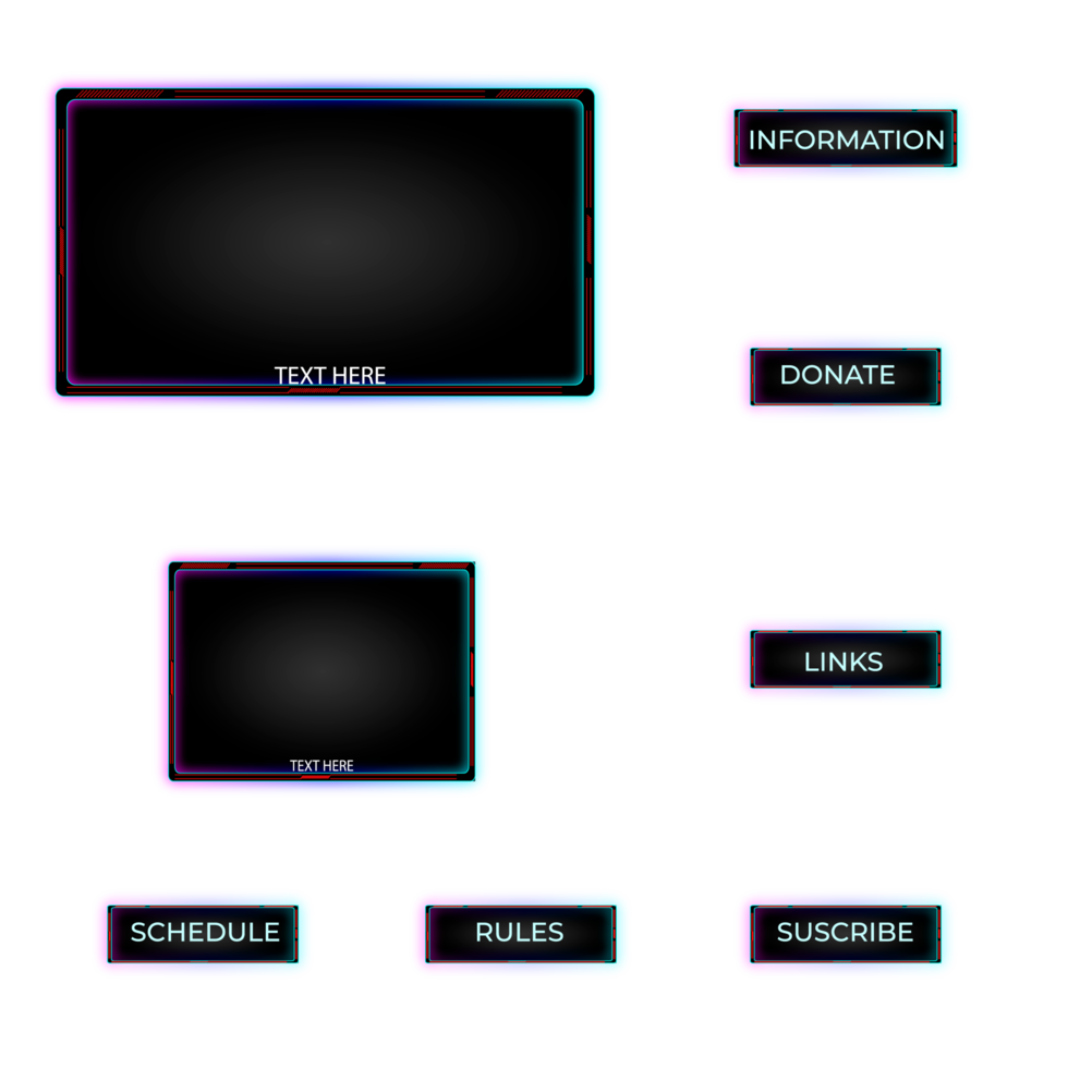 overlay gamer and streamer png