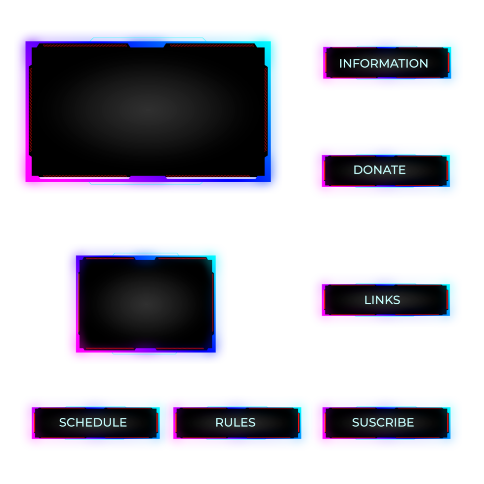 overlay gamer and streamer png