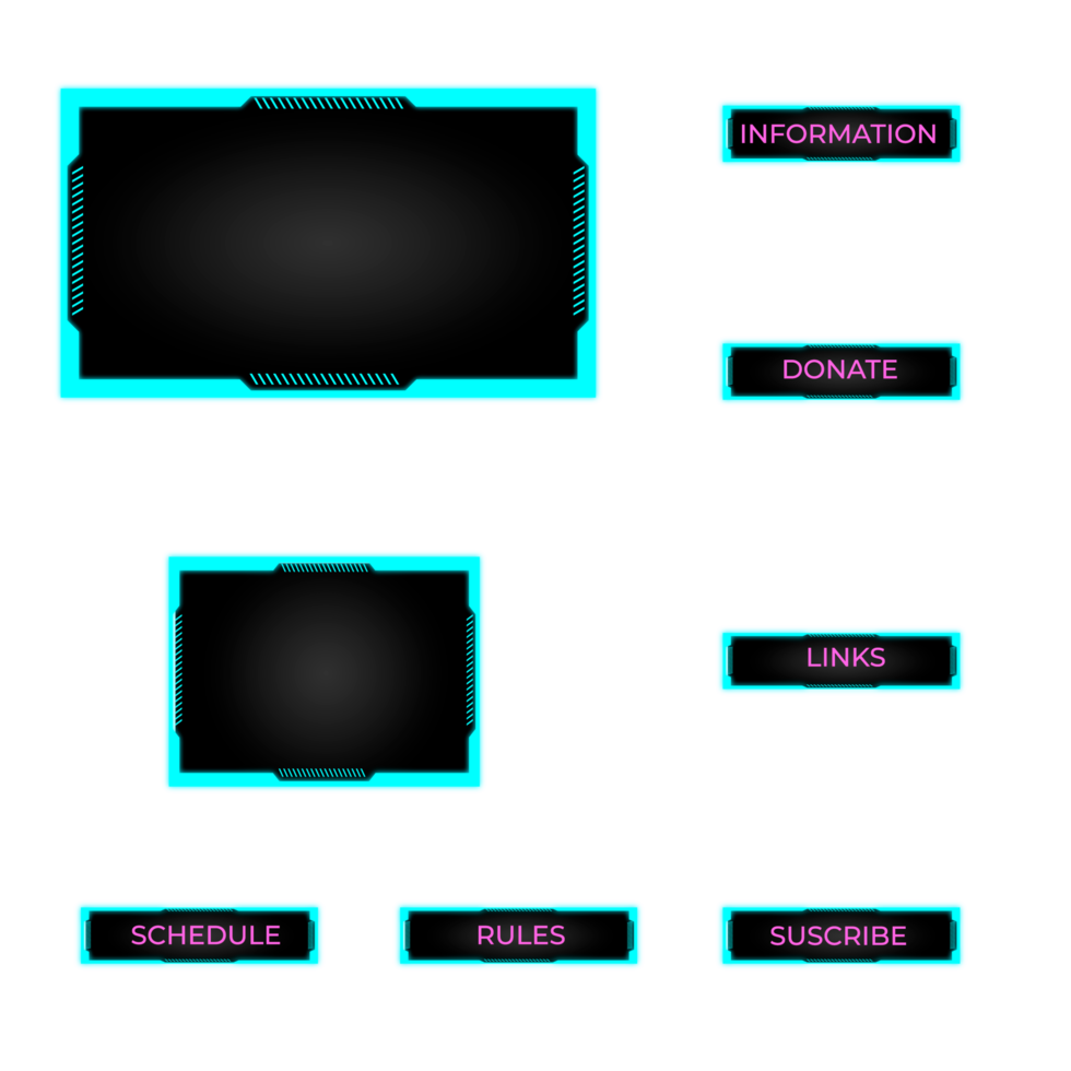 overlay gamer and streamer png