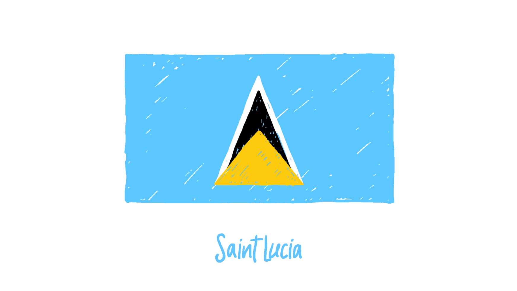 helgon lucia nationell flagga penna Färg skiss med transparent bakgrund png