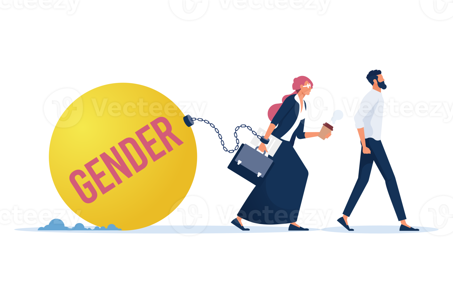 Business gender inequality concept 18982622 PNG